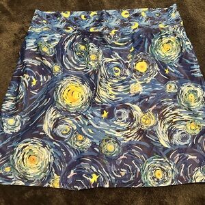 Women’s Blue Starry Print Skort